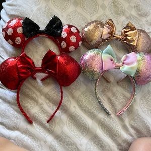 Set of four Minnie ears